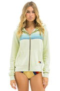 Classic 5 STRIPE HOODIE - LIME CREAM SEAFOAM