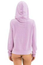 Classic 5 STRIPE HOODIE - MAUVE WHITE NEON