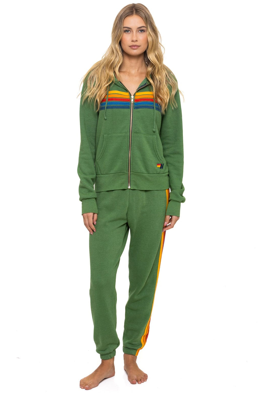 Classic 5 STRIPE HOODIE - PALM
