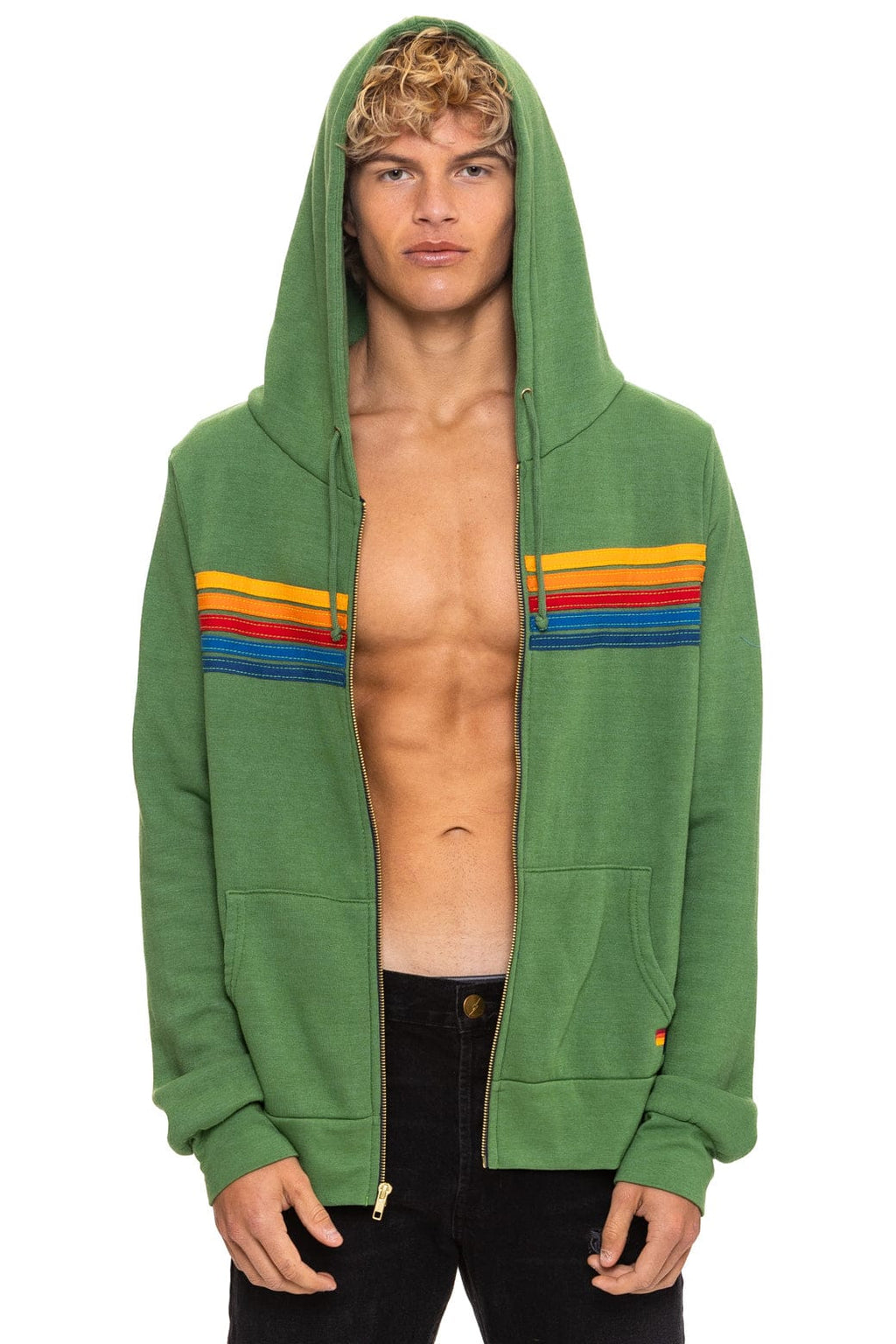 Classic 5 STRIPE HOODIE - PALM