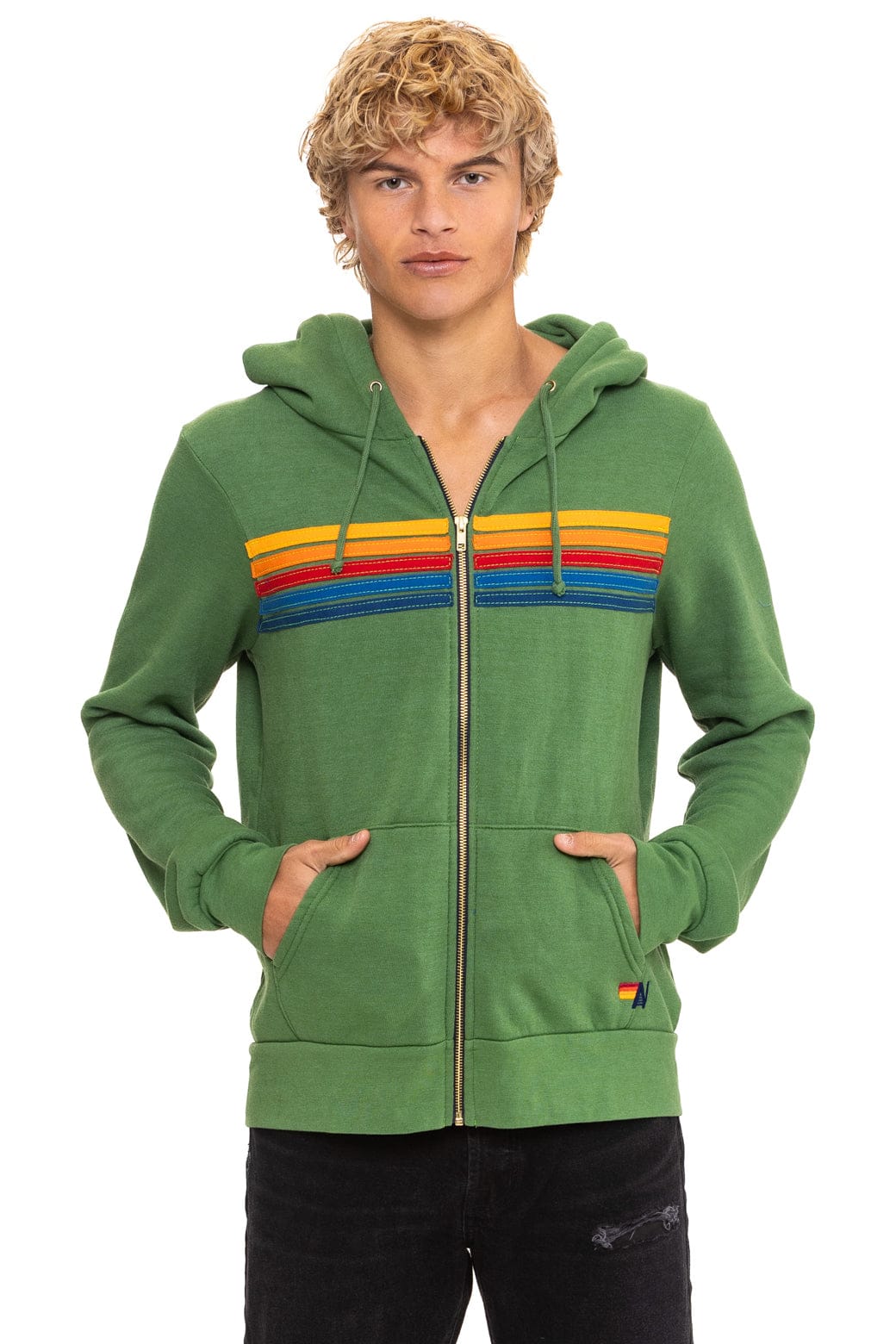 Classic 5 STRIPE HOODIE - PALM