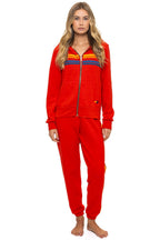 Classic 5 STRIPE HOODIE - RED