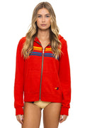Classic 5 STRIPE HOODIE - RED