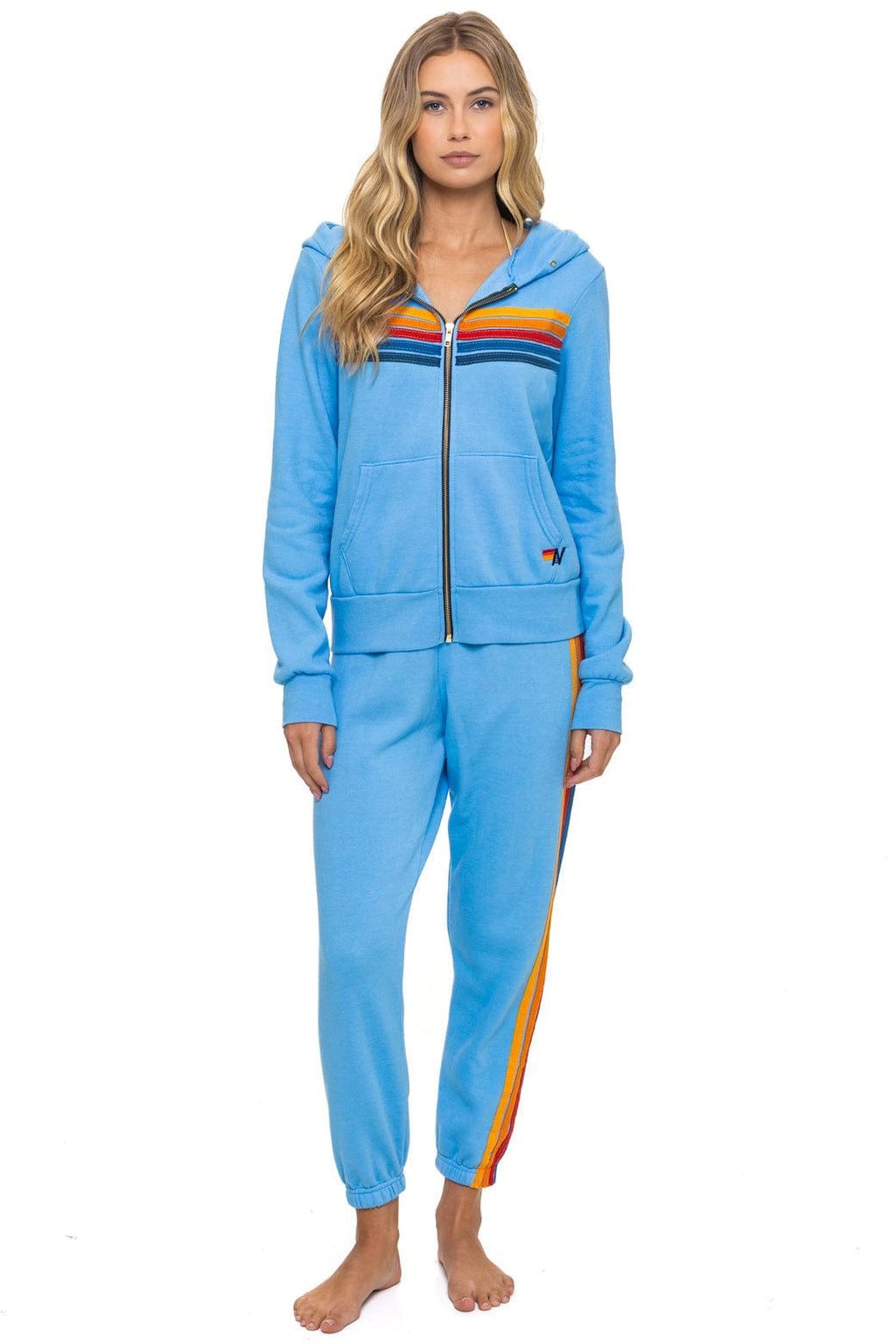 Classic 5 STRIPE HOODIE - SKY