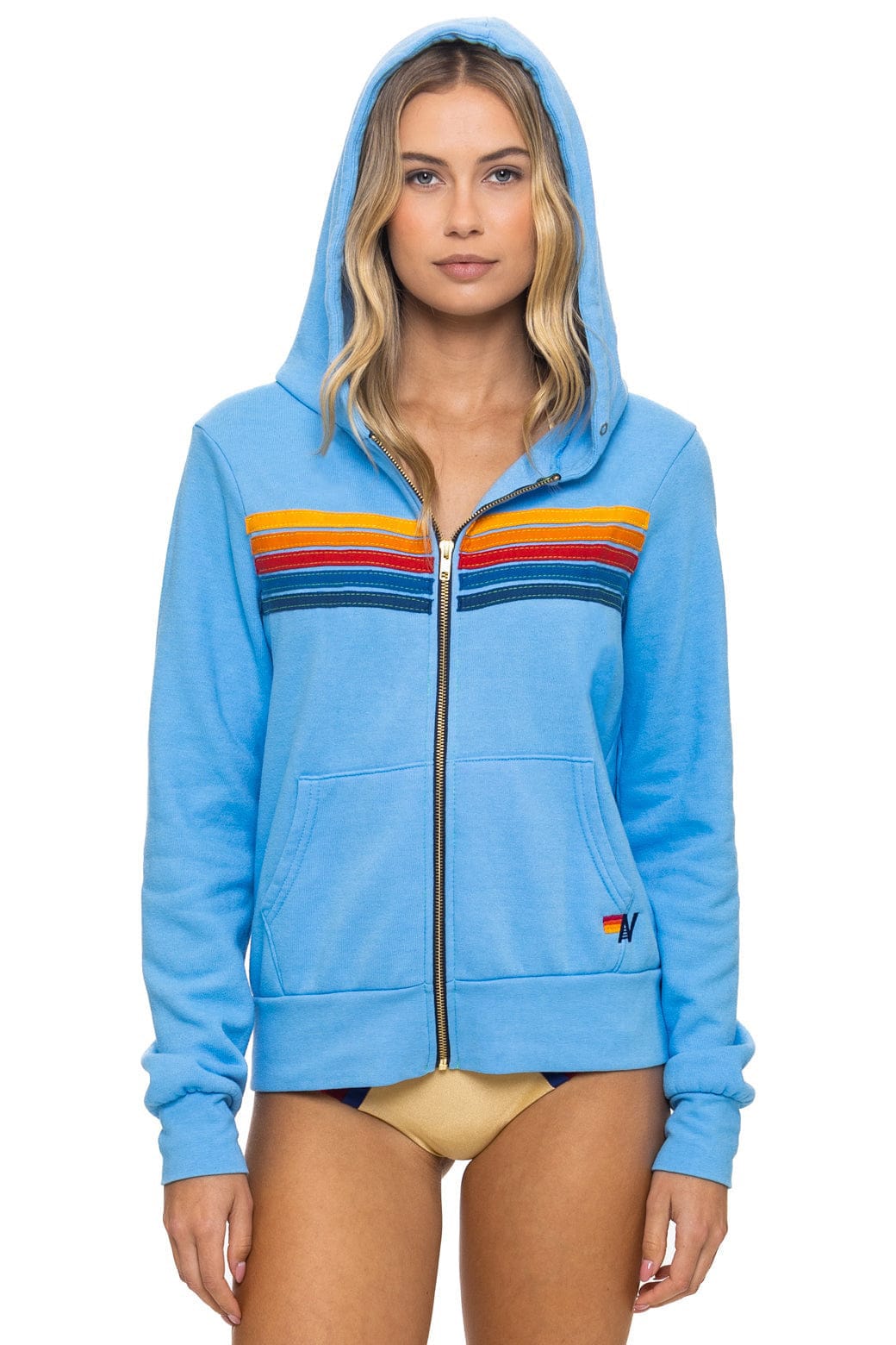 Classic 5 STRIPE HOODIE - SKY