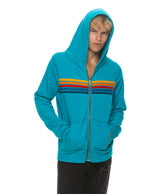 Classic 5 STRIPE HOODIE - TEAL