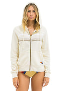 Classic 5 STRIPE HOODIE - VINTAGE WHITE WHITE GREY