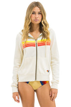 Classic 5 STRIPE HOODIE - VINTAGE WHITE WHITE NEON