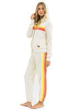 Classic 5 STRIPE HOODIE - VINTAGE WHITE WHITE NEON