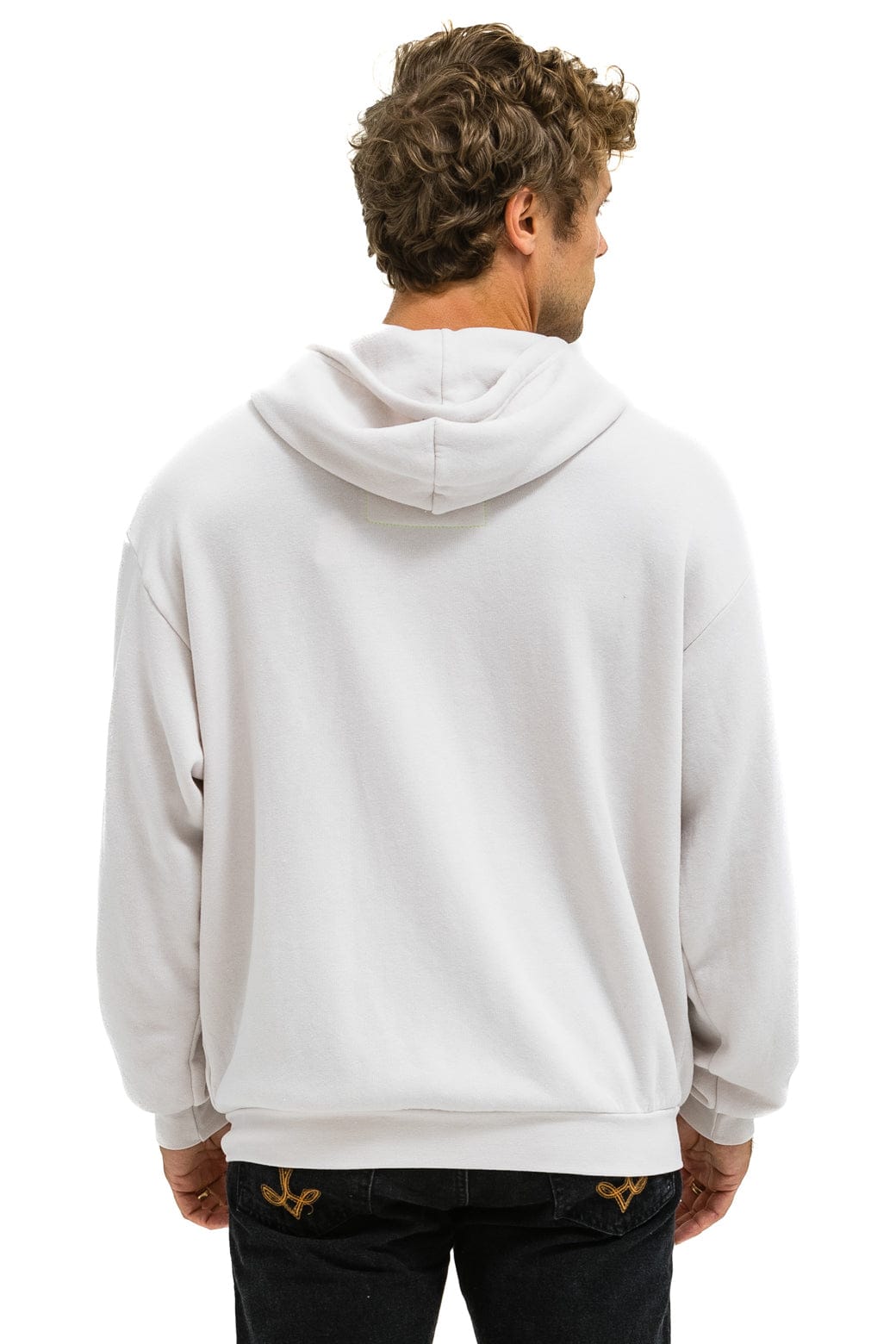 Classic 5 STRIPE RELAXED ZIP HOODIE - DOVE GREY WHITE GREY