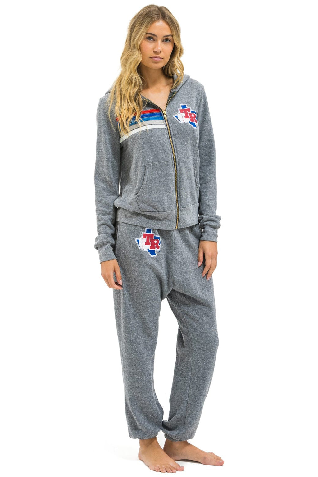 Classic TEXAS RANGERS 5 STRIPE UNISEX SWEATPANTS - HEATHER USA