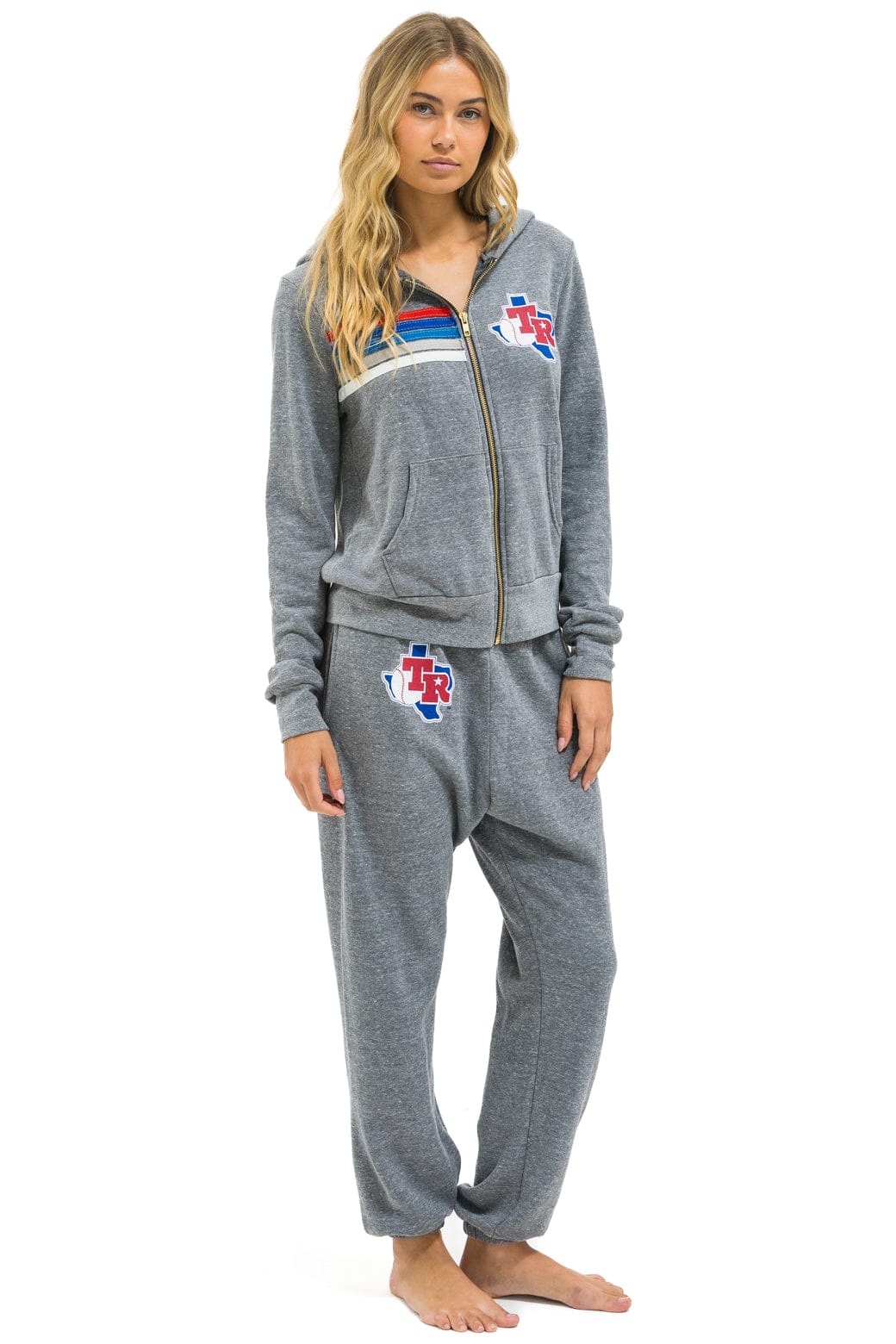 Classic TEXAS RANGERS 5 STRIPE UNISEX SWEATPANTS - HEATHER USA