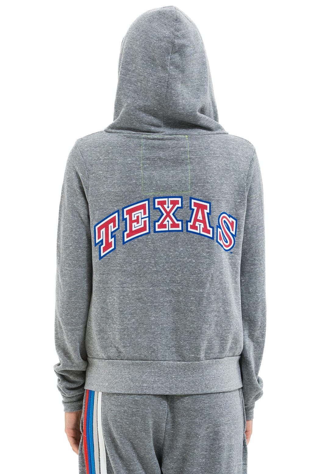 Classic TEXAS RANGERS 5 STRIPE ZIP HOODIE - HEATHER GREY USA