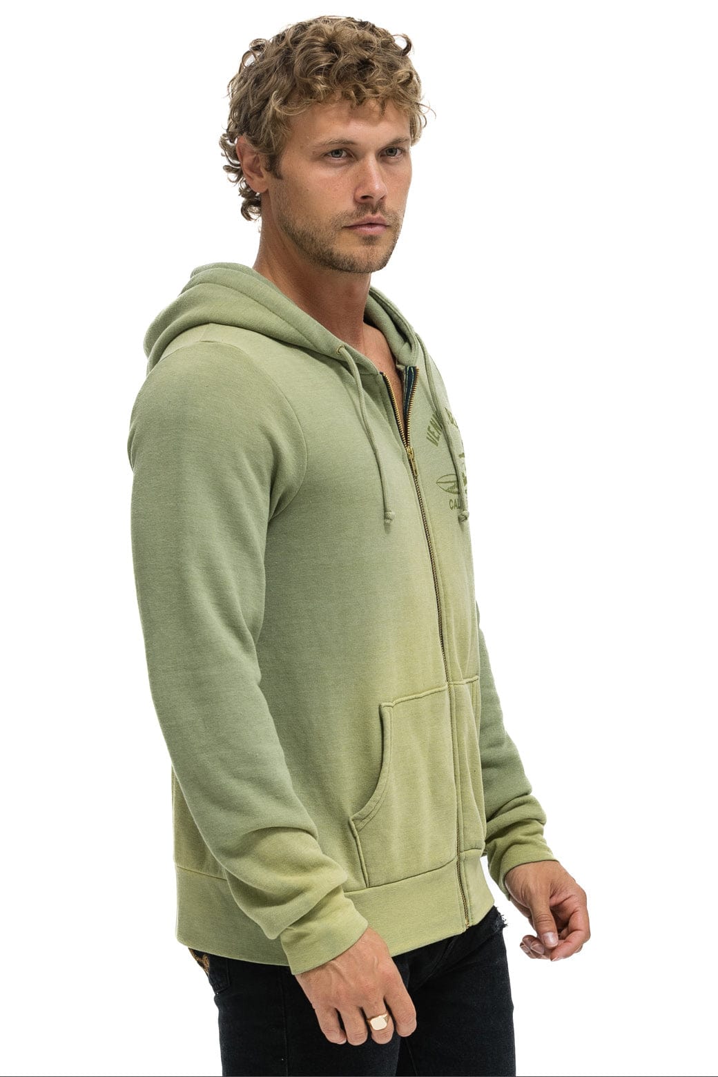 Classic VENICE SURFER ZIP HOODIE - FADED ARMY