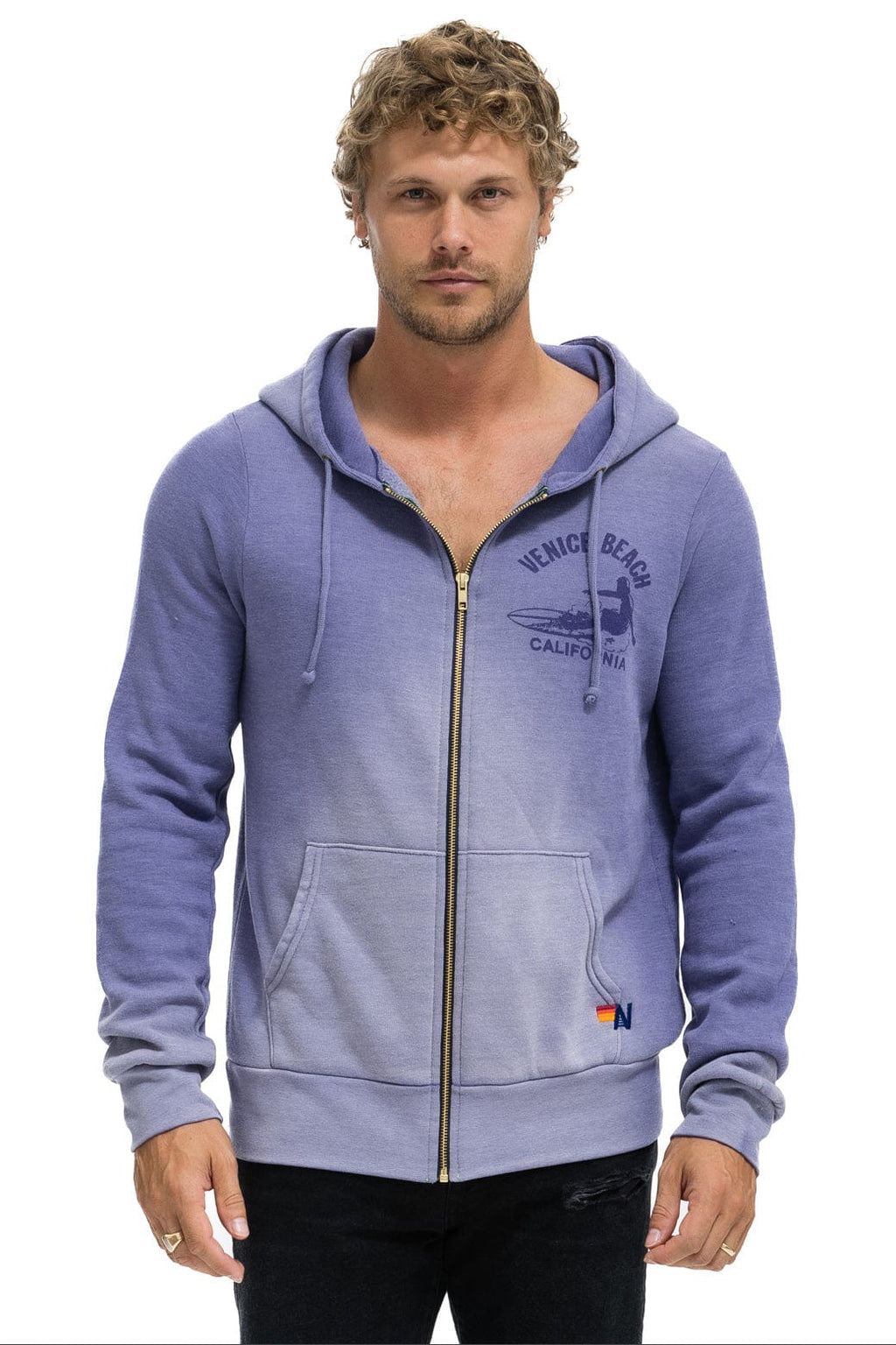 Classic VENICE SURFER ZIP HOODIE - FADED GRAPE