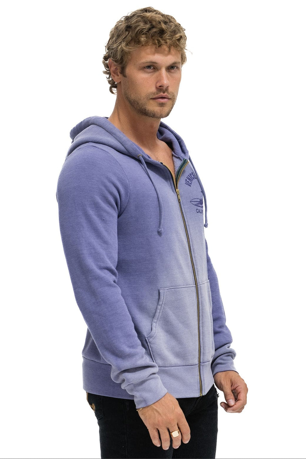 Classic VENICE SURFER ZIP HOODIE - FADED GRAPE