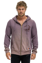 Classic VENICE SURFER ZIP HOODIE - FADED MOCHA