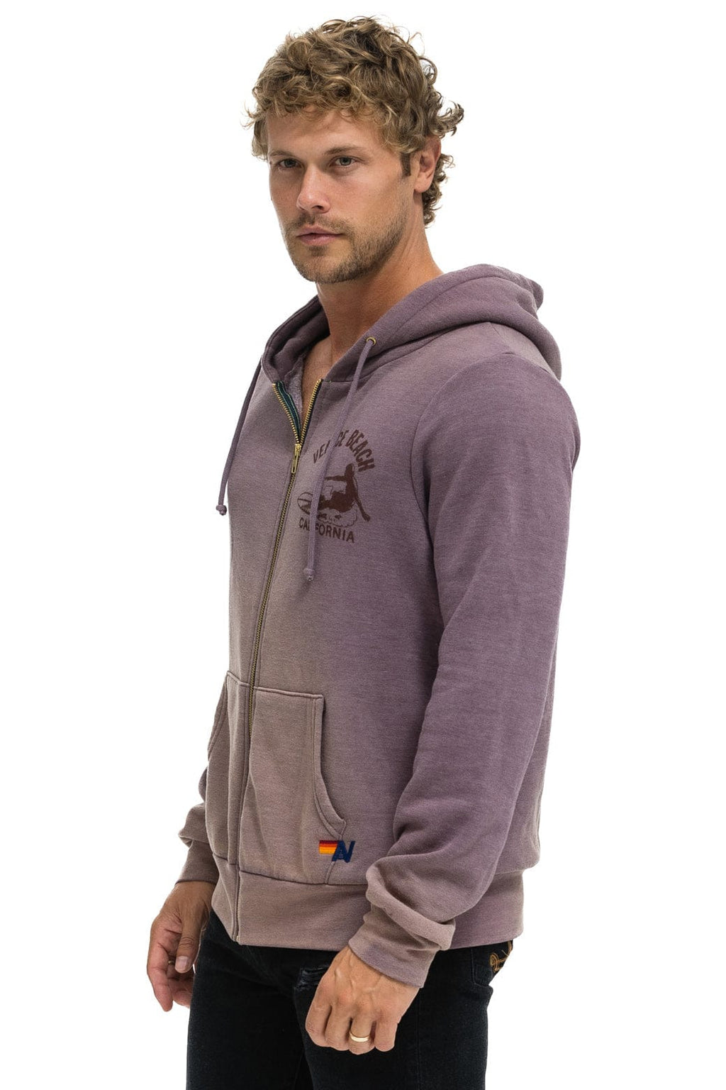 Classic VENICE SURFER ZIP HOODIE - FADED MOCHA