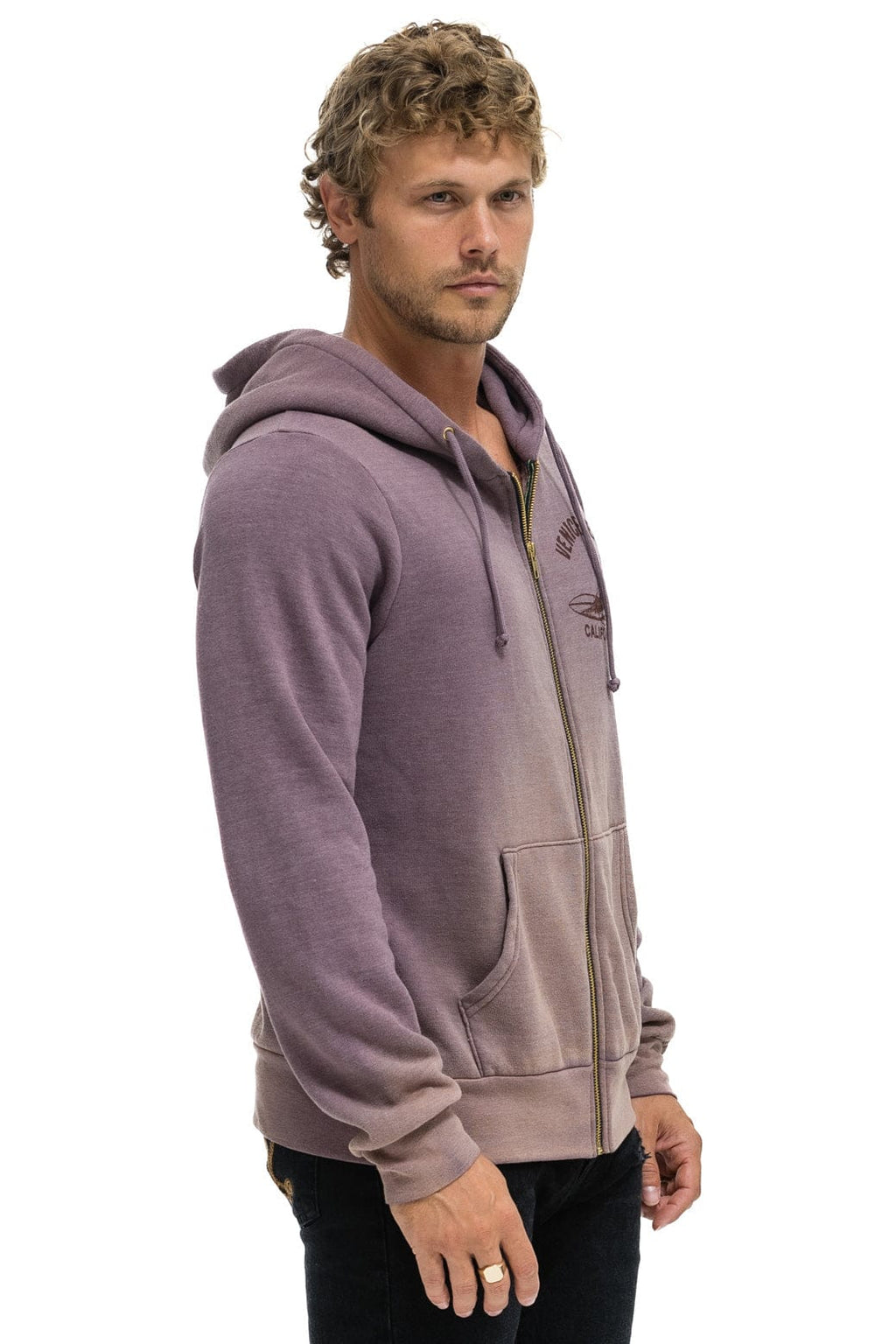 Classic VENICE SURFER ZIP HOODIE - FADED MOCHA