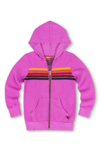 Classic KIDS 5 STRIPE HOODIE - NEON PURPLE