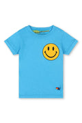 Classic KIDS SMILEY 2 TEE - NEON BLUE