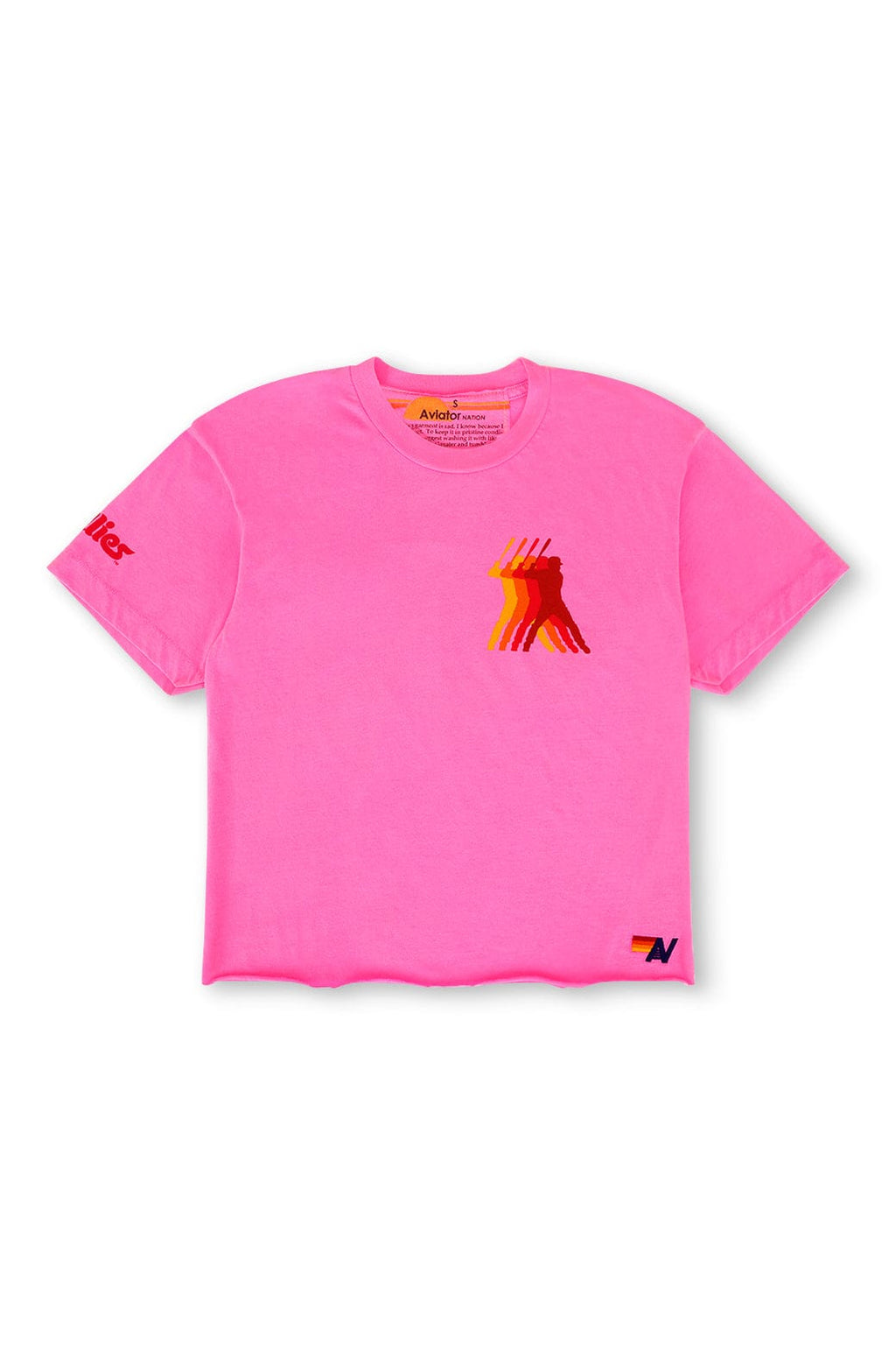Classic PHILLIES AVIATOR NATION BOYFRIEND TEE - NEON PINK