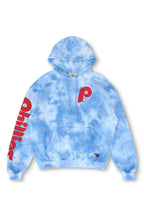 Classic PHILLIES HAND DYED RELAXED PULLOVER HOODIE - TIE DYE BLUE