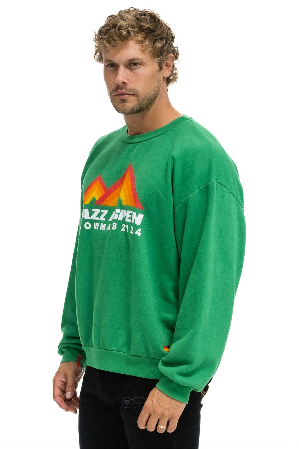 Classic JAZZ ASPEN SNOWMASS 2024 CREW SWEATSHIRT RELAXED - KELLY GREEN