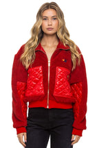 Classic TEDDY FULL ZIP JACKET - CHERRY