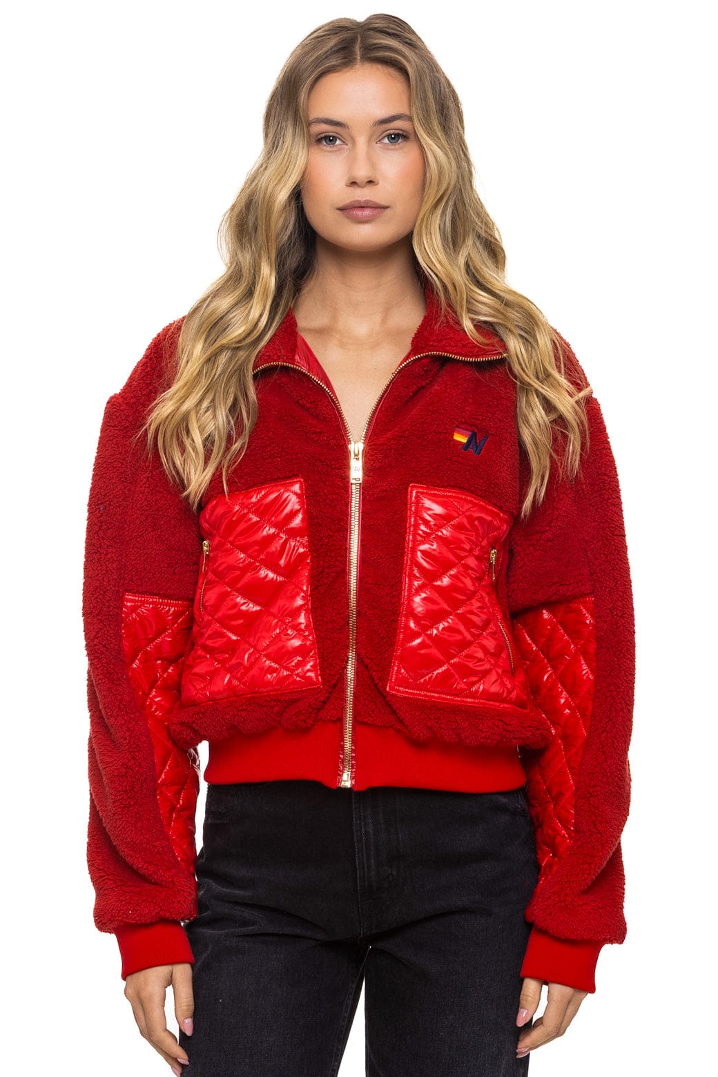 Classic TEDDY FULL ZIP JACKET - CHERRY