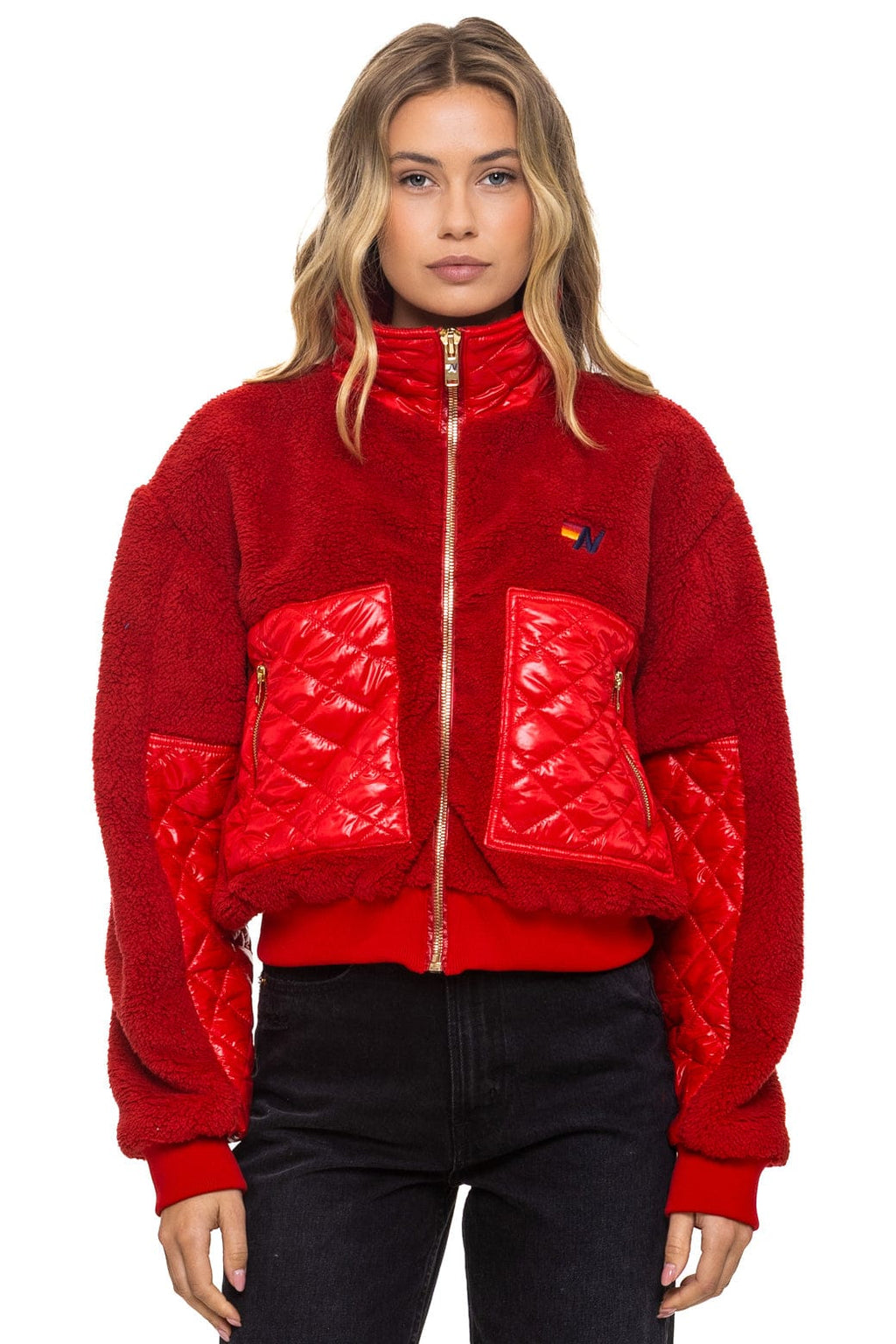 Classic TEDDY FULL ZIP JACKET - CHERRY