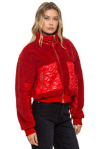 Classic TEDDY FULL ZIP JACKET - CHERRY