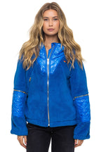 Classic TEDDY UNISEX OVERSIZED HOODED FULL ZIP JACKET - BLUE CINA