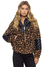 Classic TEDDY UNISEX OVERSIZED HOODED FULL ZIP JACKET - CHEETAH