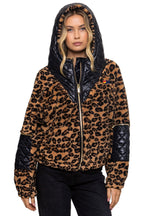 Classic TEDDY UNISEX OVERSIZED HOODED FULL ZIP JACKET - CHEETAH
