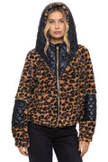 Classic TEDDY UNISEX OVERSIZED HOODED FULL ZIP JACKET - CHEETAH