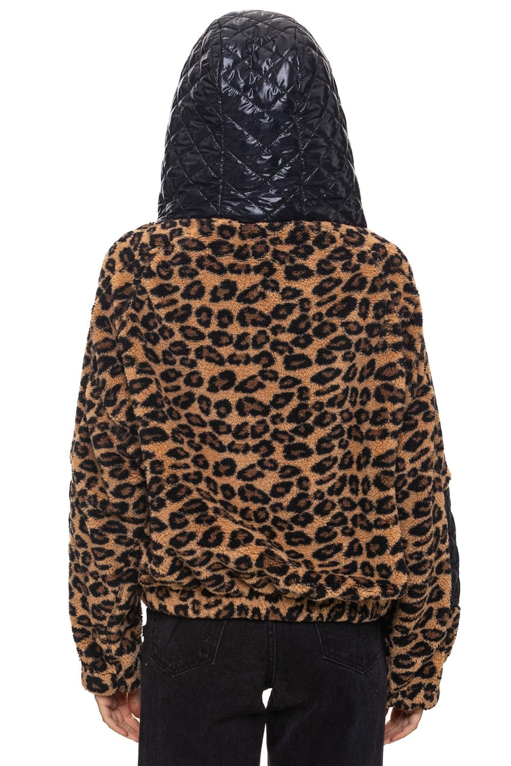 Classic TEDDY UNISEX OVERSIZED HOODED FULL ZIP JACKET - CHEETAH