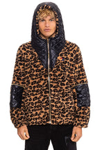 Classic TEDDY UNISEX OVERSIZED HOODED FULL ZIP JACKET - CHEETAH