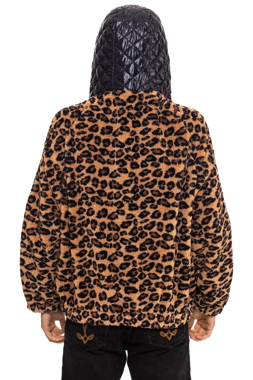 Classic TEDDY UNISEX OVERSIZED HOODED FULL ZIP JACKET - CHEETAH