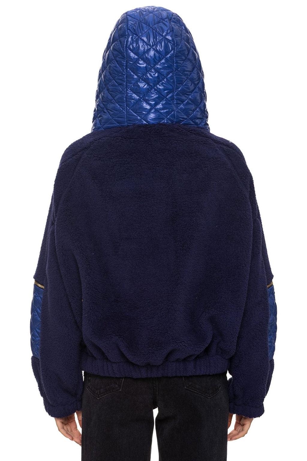 Classic TEDDY UNISEX OVERSIZED HOODED FULL ZIP JACKET - NAVY