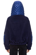Classic TEDDY UNISEX OVERSIZED HOODED FULL ZIP JACKET - NAVY