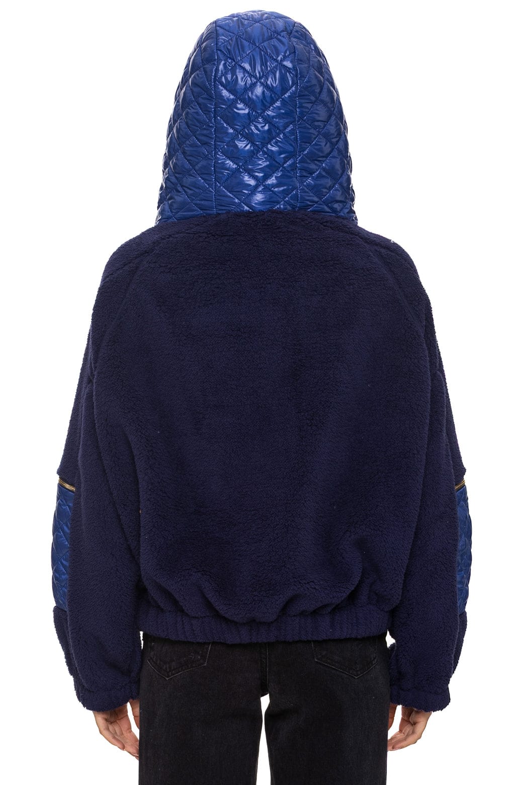 Classic TEDDY UNISEX OVERSIZED HOODED FULL ZIP JACKET - NAVY