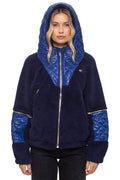 Classic TEDDY UNISEX OVERSIZED HOODED FULL ZIP JACKET - NAVY