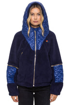 Classic TEDDY UNISEX OVERSIZED HOODED FULL ZIP JACKET - NAVY