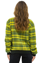 Classic PLAID UNISEX VARSITY JACKET - AVOCADO PLAID