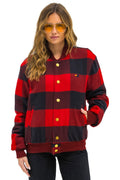 Classic PLAID UNISEX VARSITY JACKET - BUFFALO PLAID