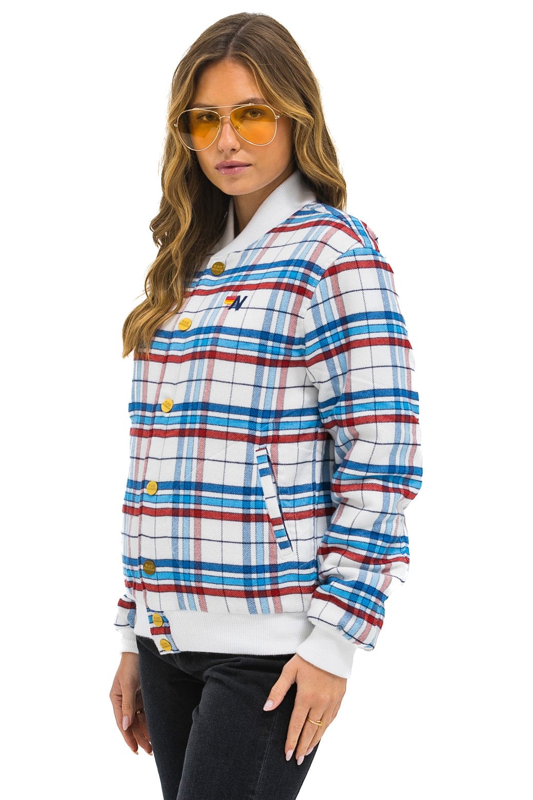 Classic PLAID UNISEX VARSITY JACKET - MONTAUK PLAID