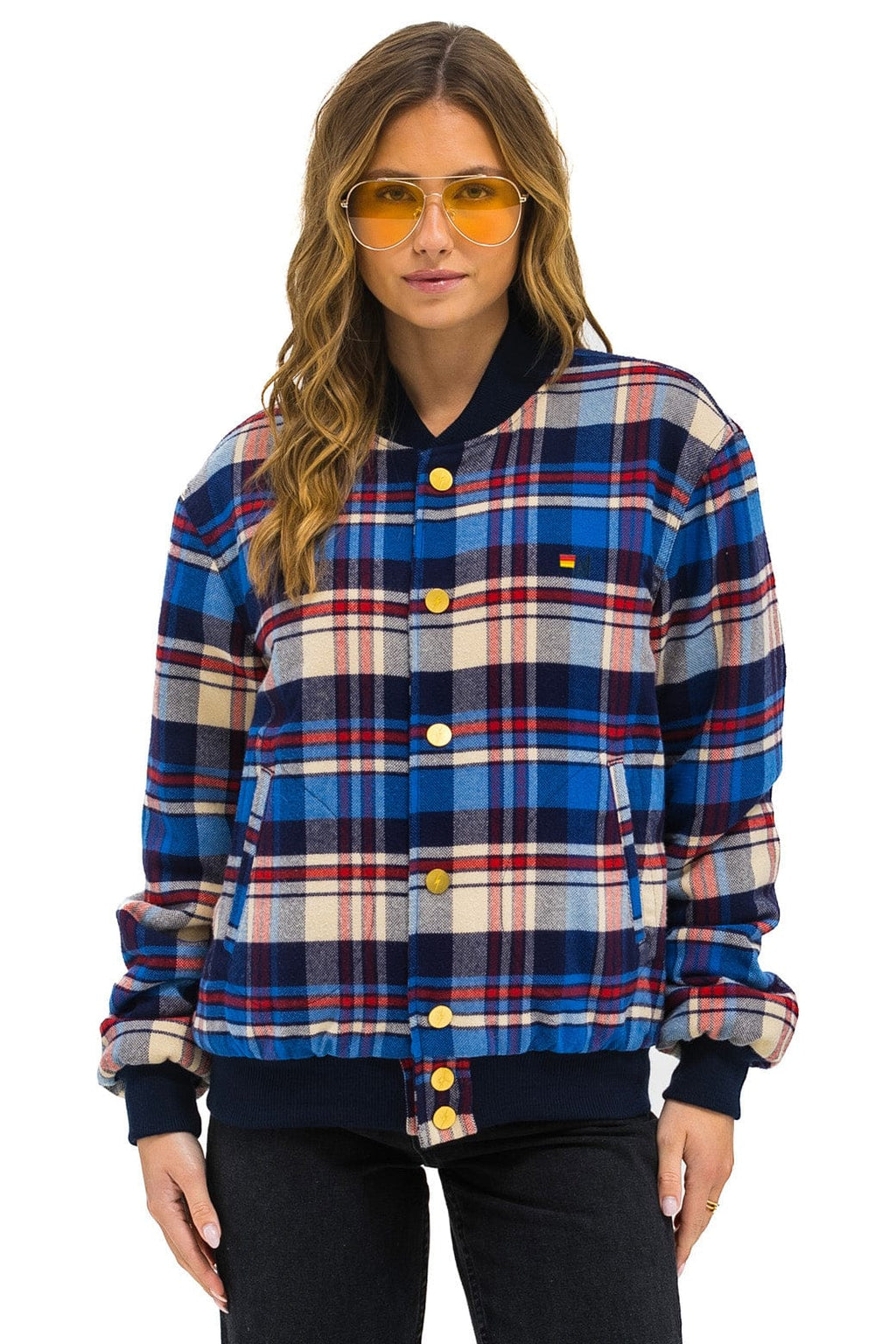 Classic PLAID UNISEX VARSITY JACKET - PATRIOT PLAID
