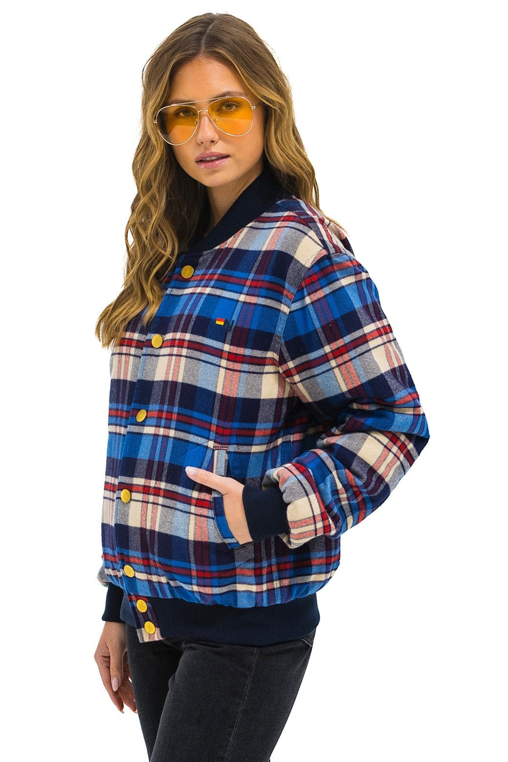 Classic PLAID UNISEX VARSITY JACKET - PATRIOT PLAID