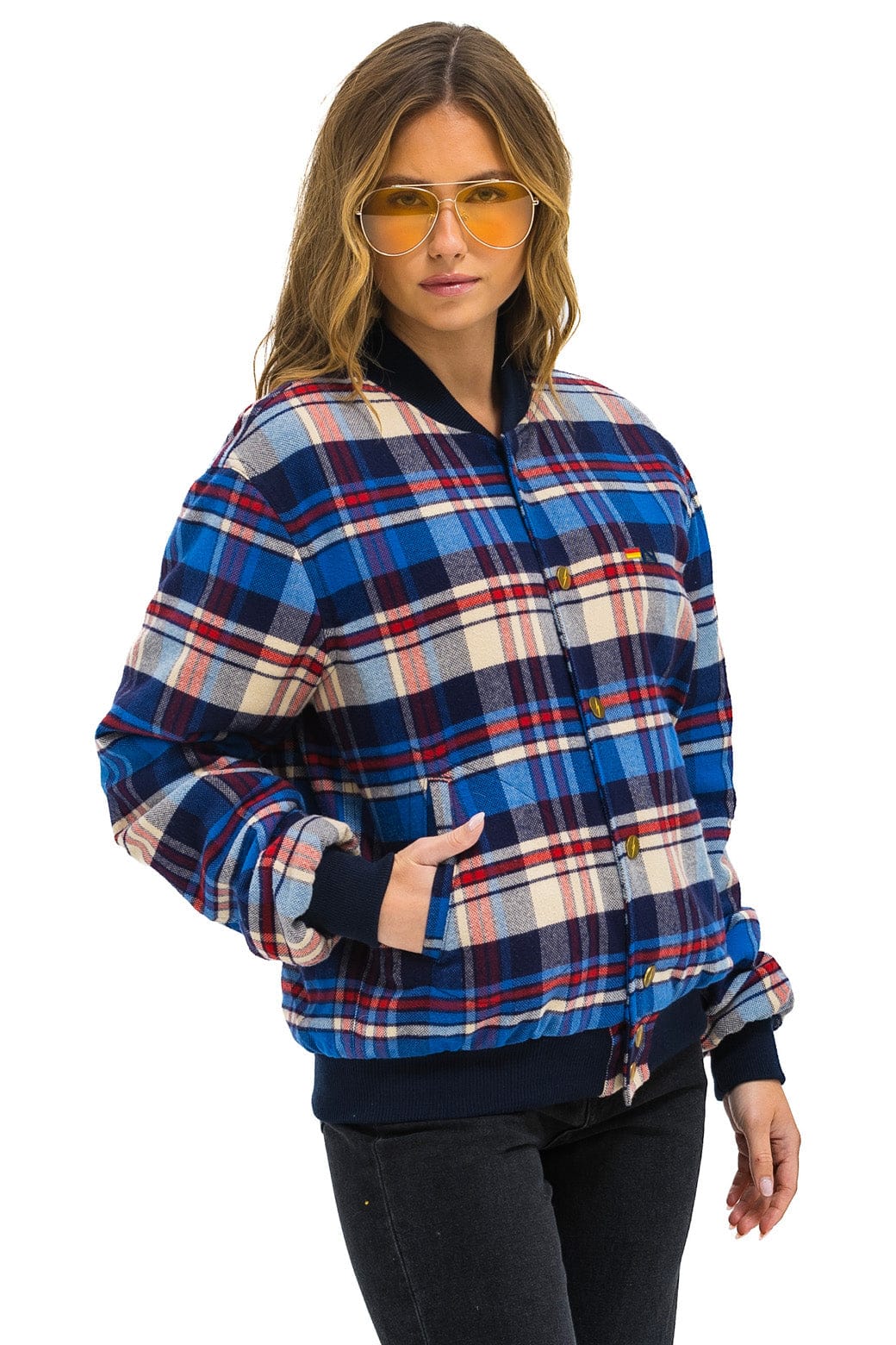 Classic PLAID UNISEX VARSITY JACKET - PATRIOT PLAID